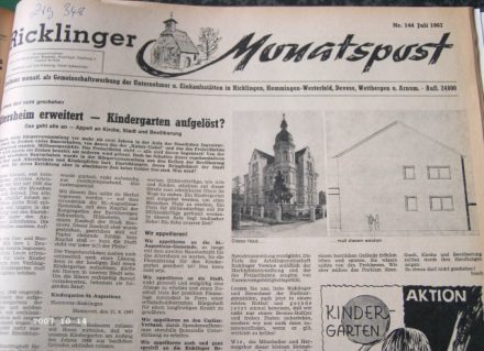 Ricklinger Monatspost - Ausgabe 144 - Juli 1957