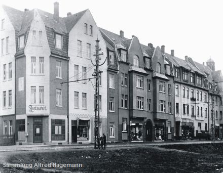 Ansichtskarte von 1912 - Ricklinger Stadtweg, Ecke Nordfeldstrae