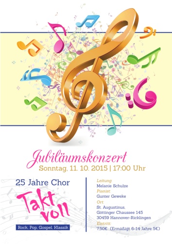 Jubilumskonzert 25 Jahre Chor Taktvoll