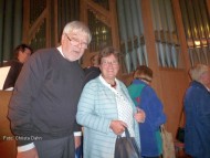 Winfried Dahn (St. Augustinus), Organist an der Lobback-Orgel, und Barbara Meisig (Hl. Engel), Chorleiterin