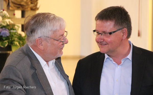 Winfried Dahn und Andreas Markurth beim Talk am Turm (v.l. / Foto: Jrgen Riechers)