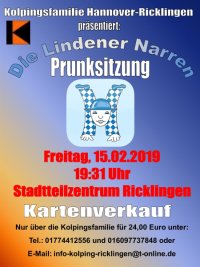 Kolpingsfamilie Hannover-Ricklingen und Lindener Narren feiern Karneval
