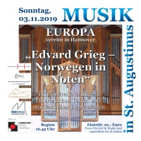 Musik in St. Augustinus: Norwegen in Noten am Sonntag, 3. November 2019, 16.45 Uhr