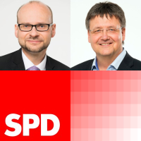 Bezirksbürgermeister Markurth und Ratsherr Dr. Menge (SPD)