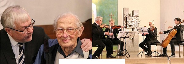 Walter Lobenstein mit Winfried Dahn und das Bondarenko-Quartett