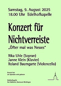 fter mal was Neues! Konzert fr Nichtverreiste in Ricklingen