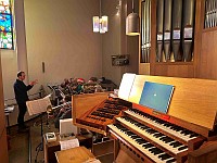 Der Spieltisch der Lobback-Orgel (Foto: Winfried Dahn)